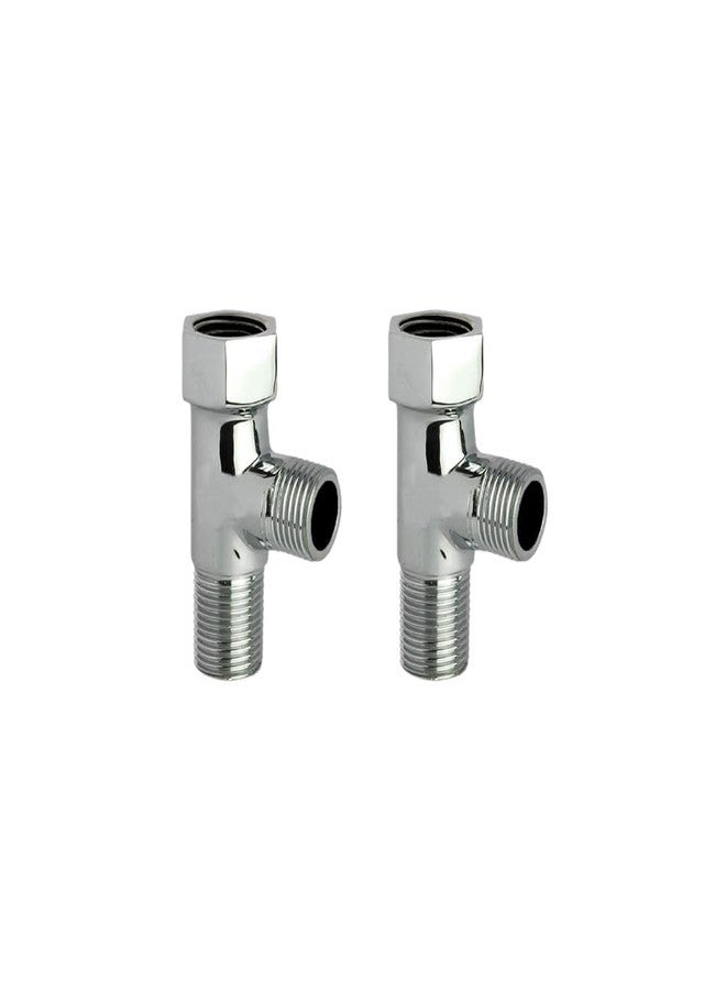 Fixeify Brass Tee Male+Female Thread|15mm (1/2") Inner & Outer Thread|Multi-Functional 3-Way Pipe Fitting for Water Supply, Plumbing with Teflon Tape and 2 Rubber Washers (Tee Connector, 2, Pack) - Image 1